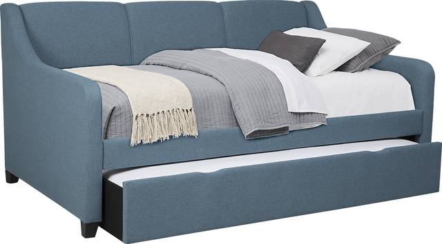 Daelan Blue Twin Daybed with Twin Storage Trundle - Thumbnail - Image 2