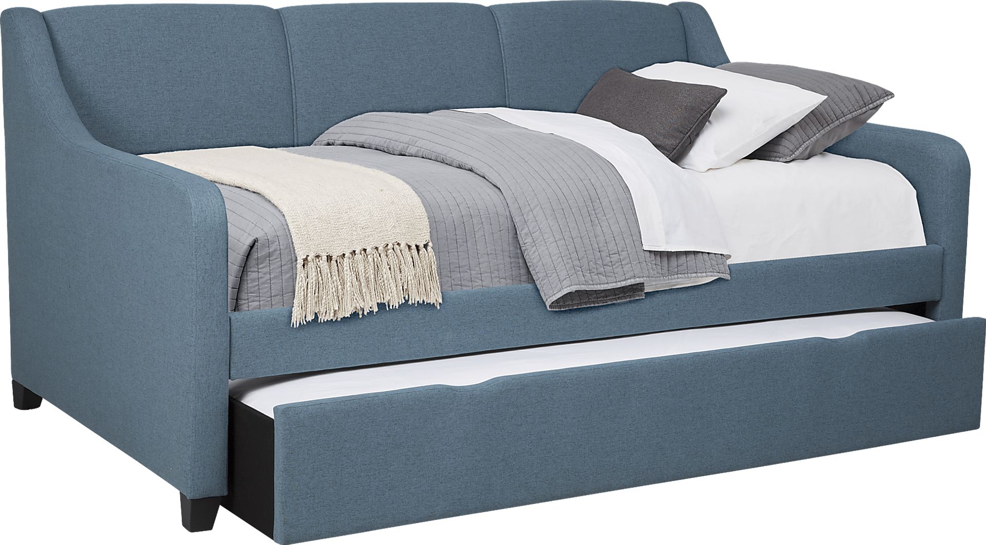 Daelan Blue Twin Daybed with Twin Storage Trundle - Image 2