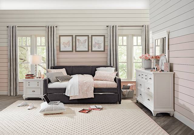 Daelan Dark Gray Full Daybed with Twin Storage Trundle - Thumbnail - Image 4