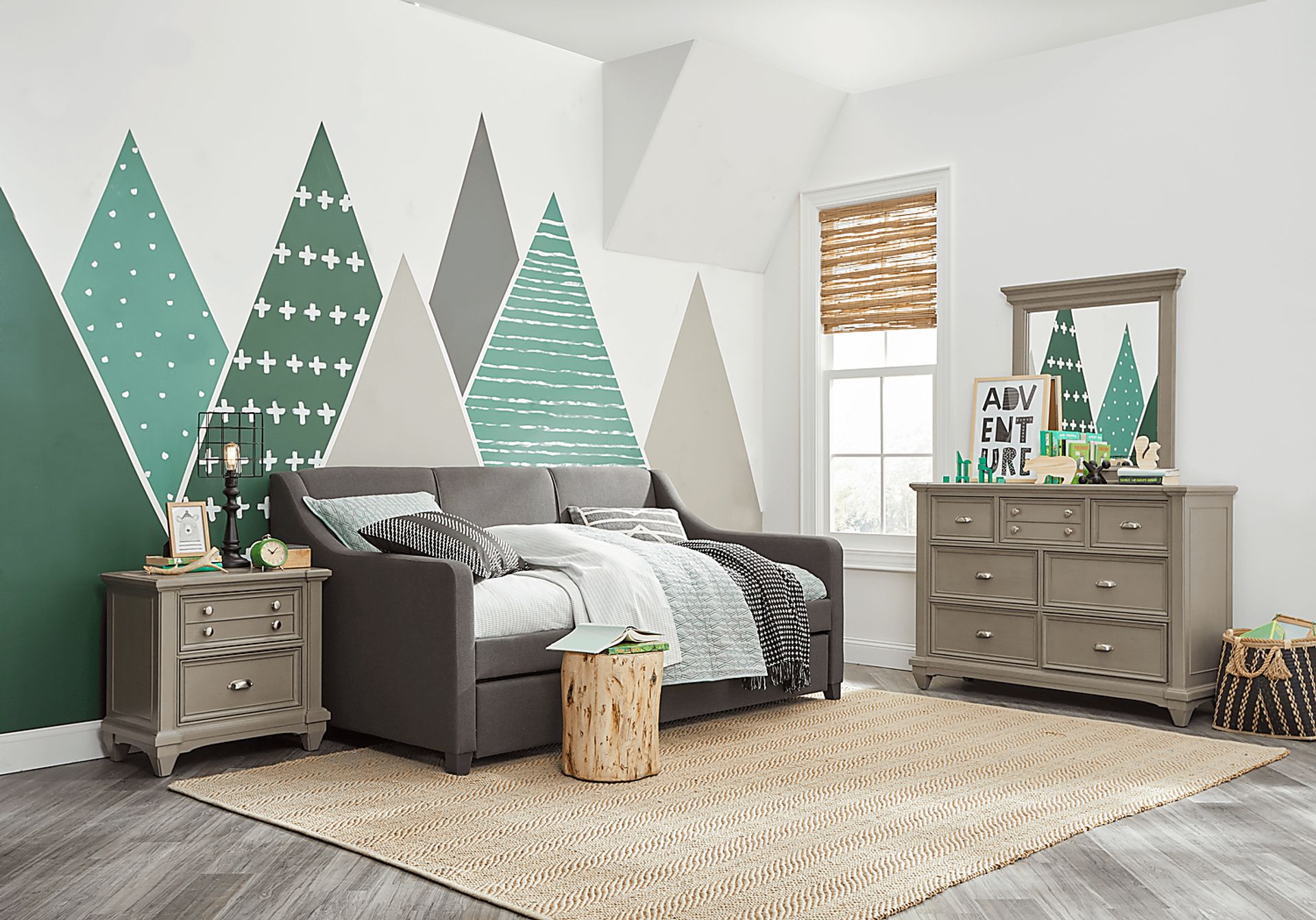 Daelan Dark Gray Full Daybed with Twin Storage Trundle - Image 5