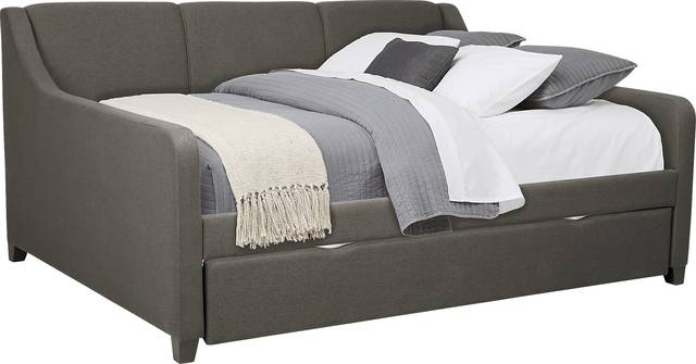 Daelan Dark Gray Full Daybed with Twin Storage Trundle - Thumbnail - Image 1