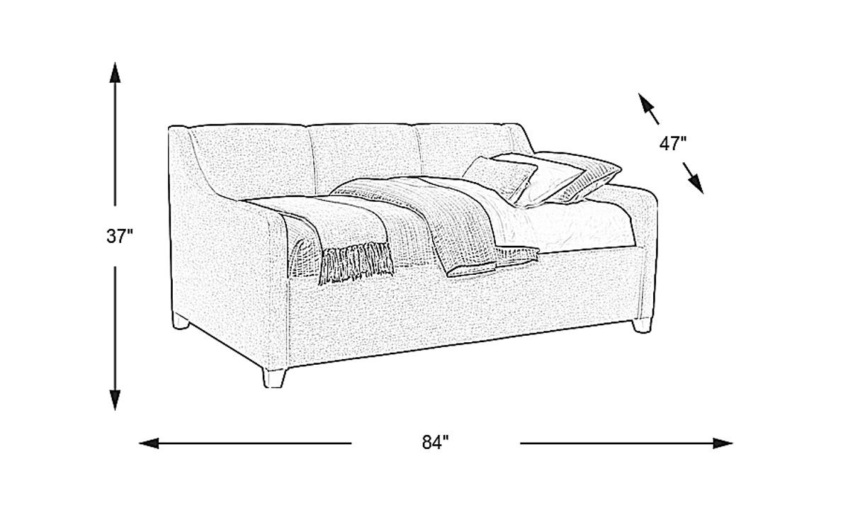 Daelan Dark Gray Twin Daybed