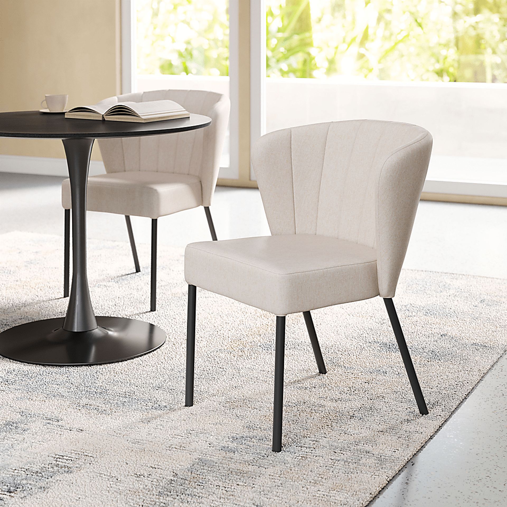 Daffodil Beige Side Chair, Set of 2 - Image 2