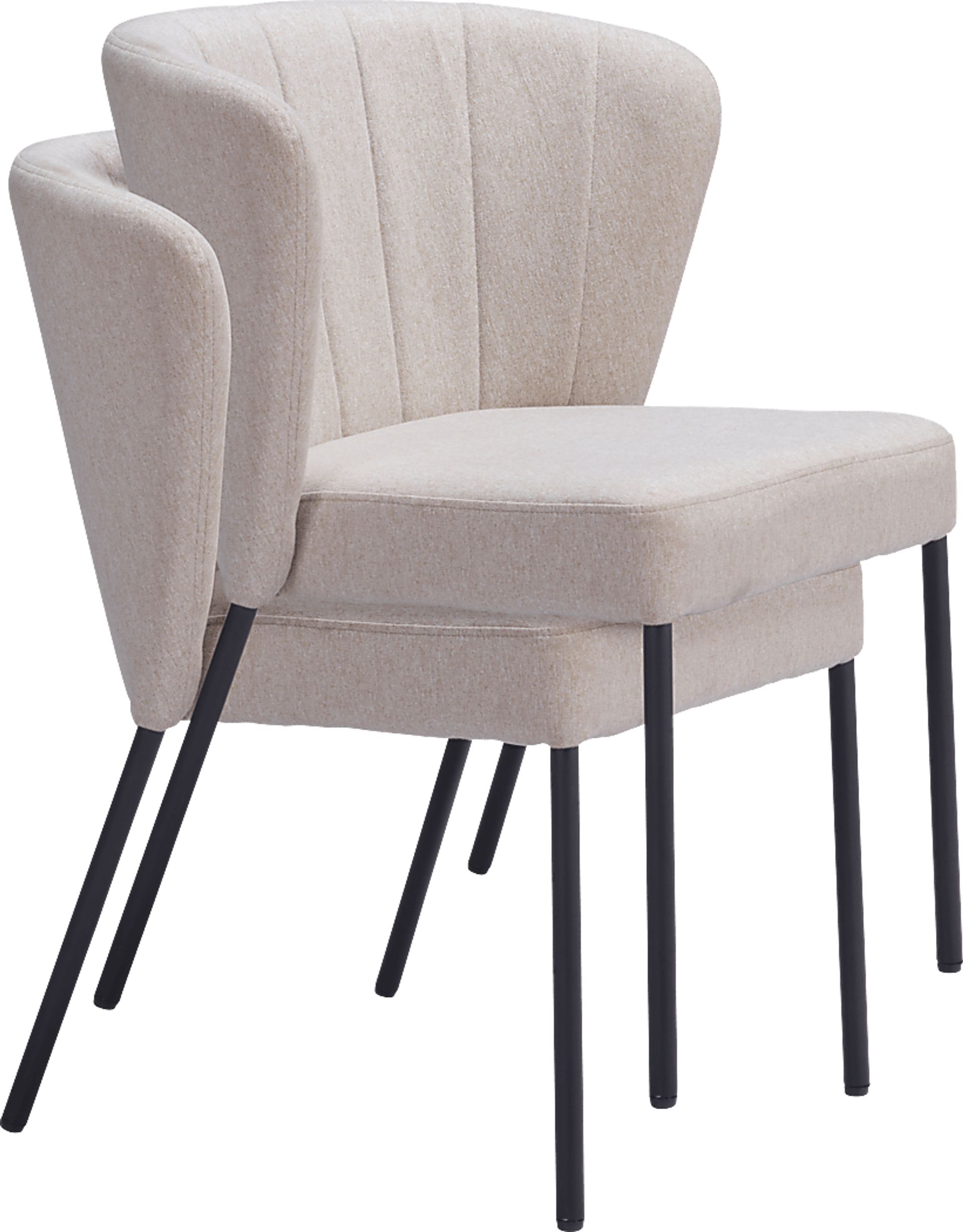 Daffodil Beige Side Chair, Set of 2 - Image 9