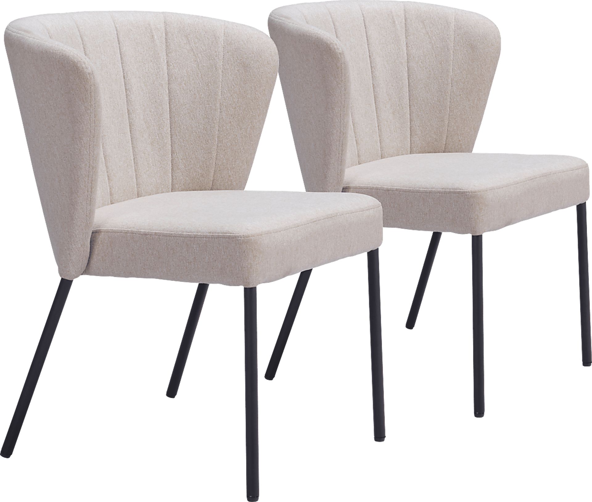 Daffodil Beige Side Chair, Set of 2 - Image 1