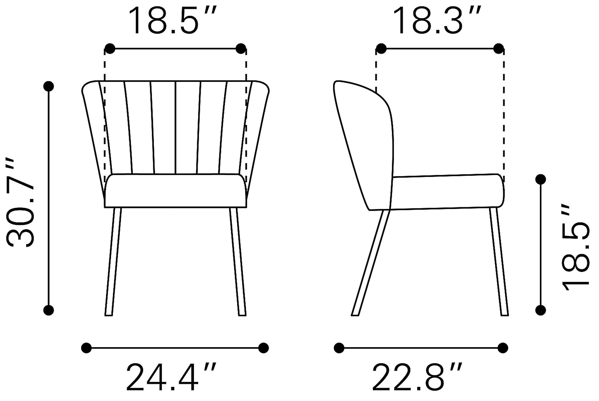 Daffodil White Side Chair, Set of 2 - Image 13