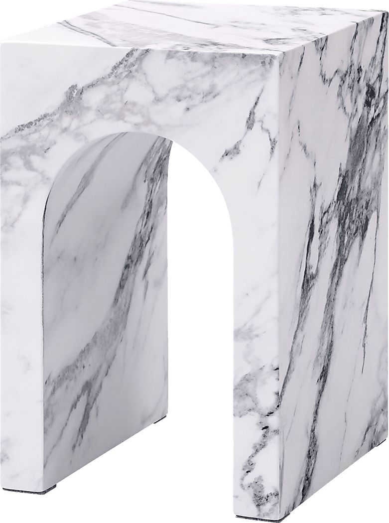 Dagama V White End Table