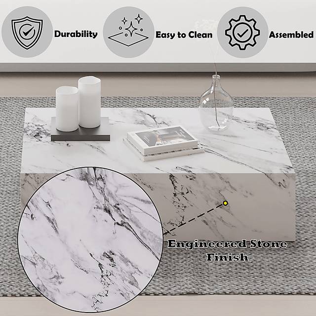 Dagama VI White Cocktail Table - Thumbnail - Image 4