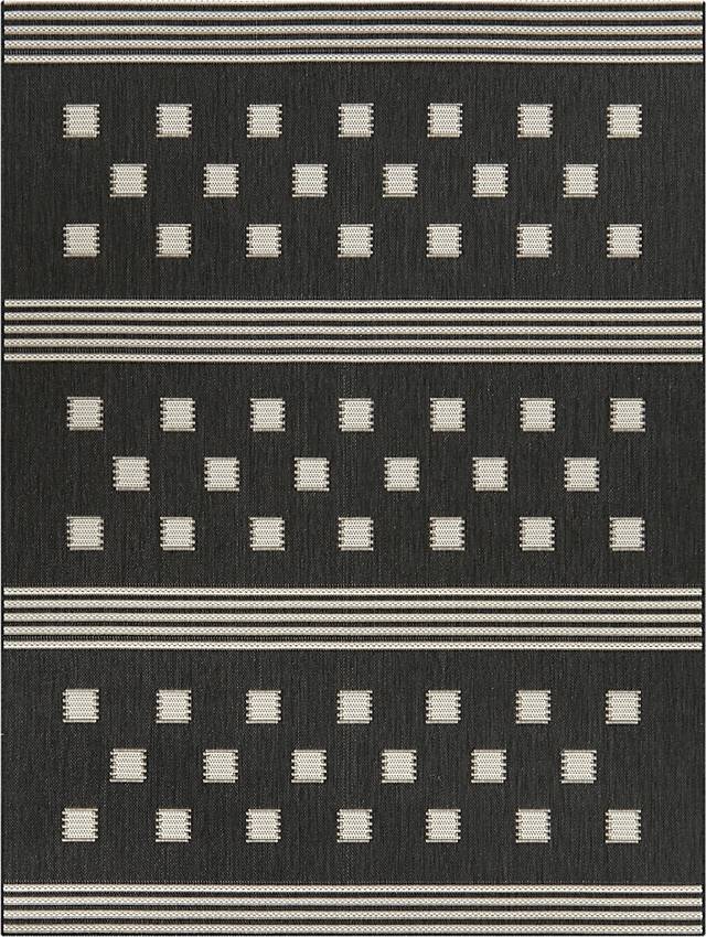 Dagenham Charcoal 5'3 x 7' Indoor/Outdoor Rug - Thumbnail - Image 1