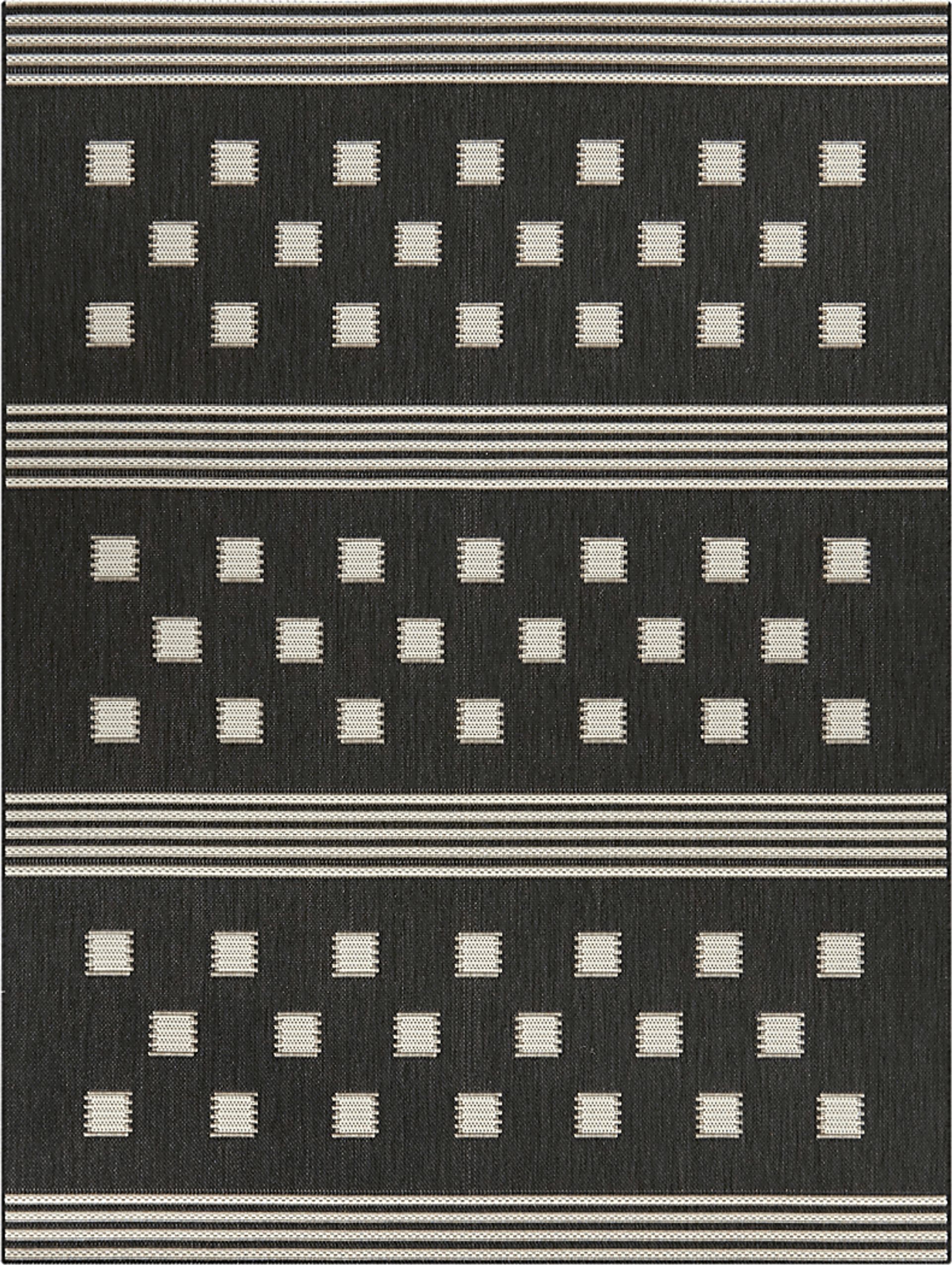 Dagenham Charcoal 5'3 x 7' Indoor/Outdoor Rug - Image 1