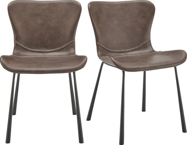 Daigle Brown Dining Chair, Set of 2 - Thumbnail - Image 1