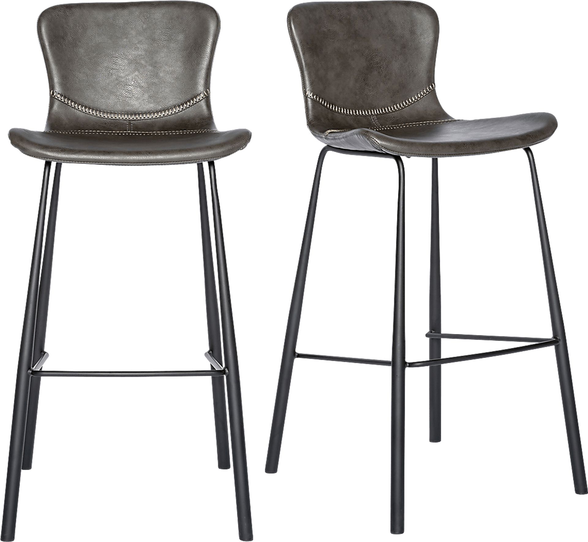 Daigle Dark Gray Barstool, Set of 2 - Image 1