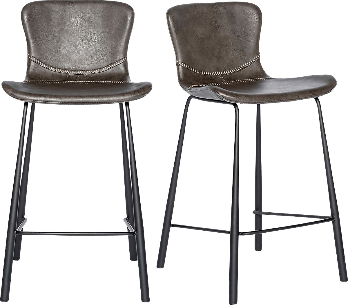 Daigle Dark Gray Counter Stool, Set of 2