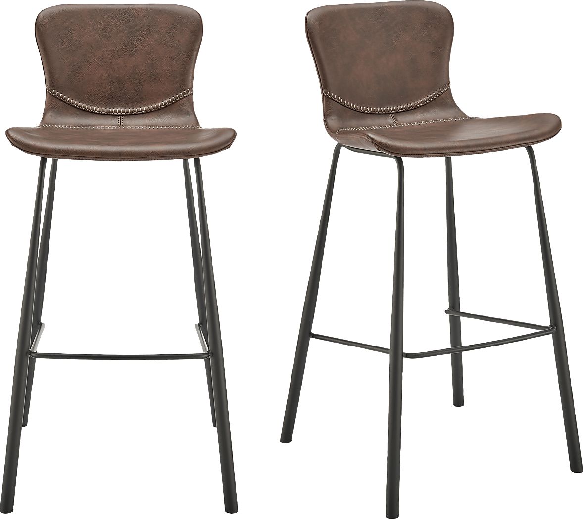 Daigle II Brown Barstool, Set of 2
