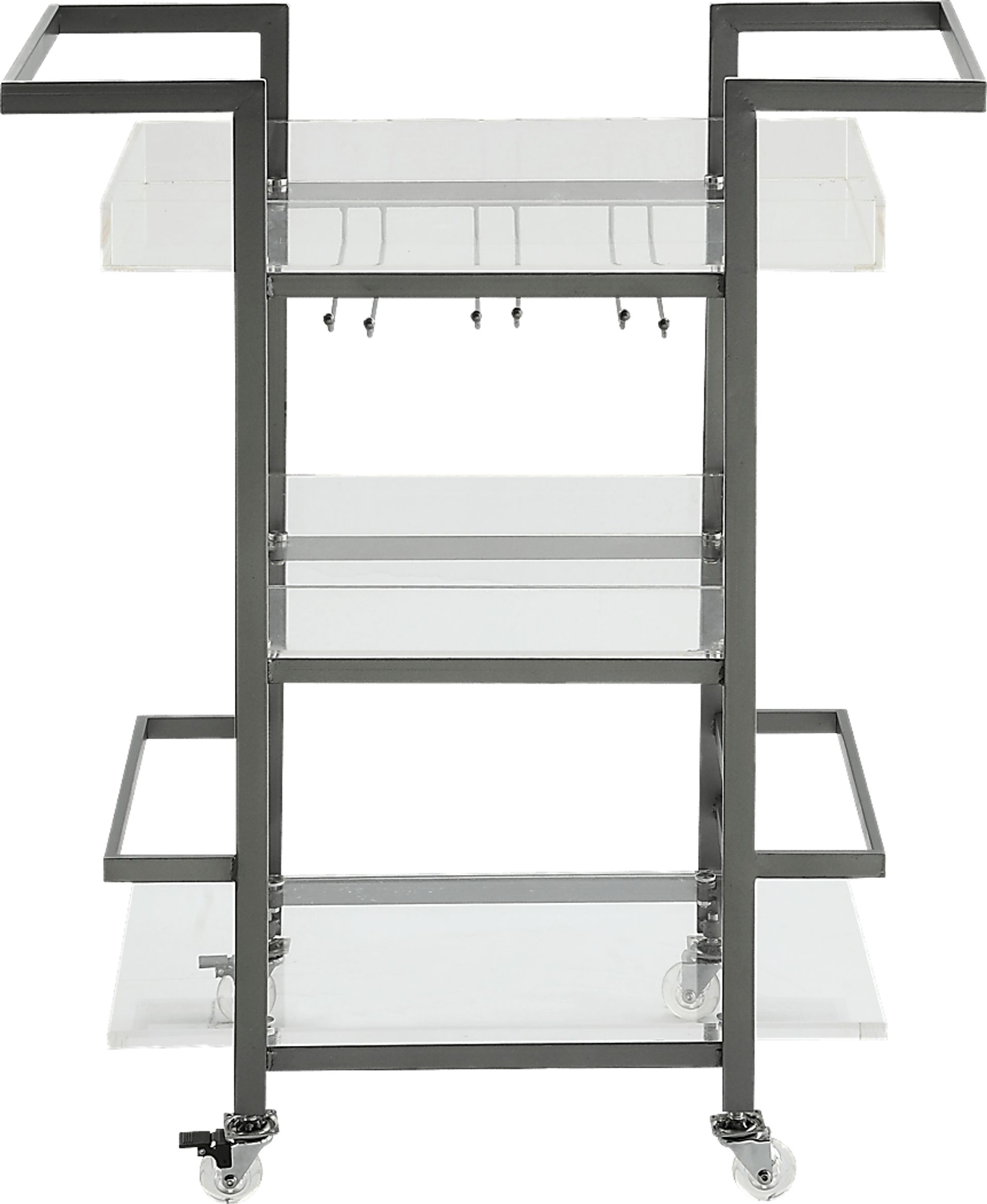 Dailen Pewter Bar Cart - Image 2