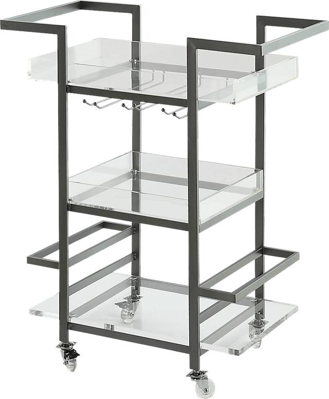Dailen Pewter Bar Cart - Thumbnail - Image 1