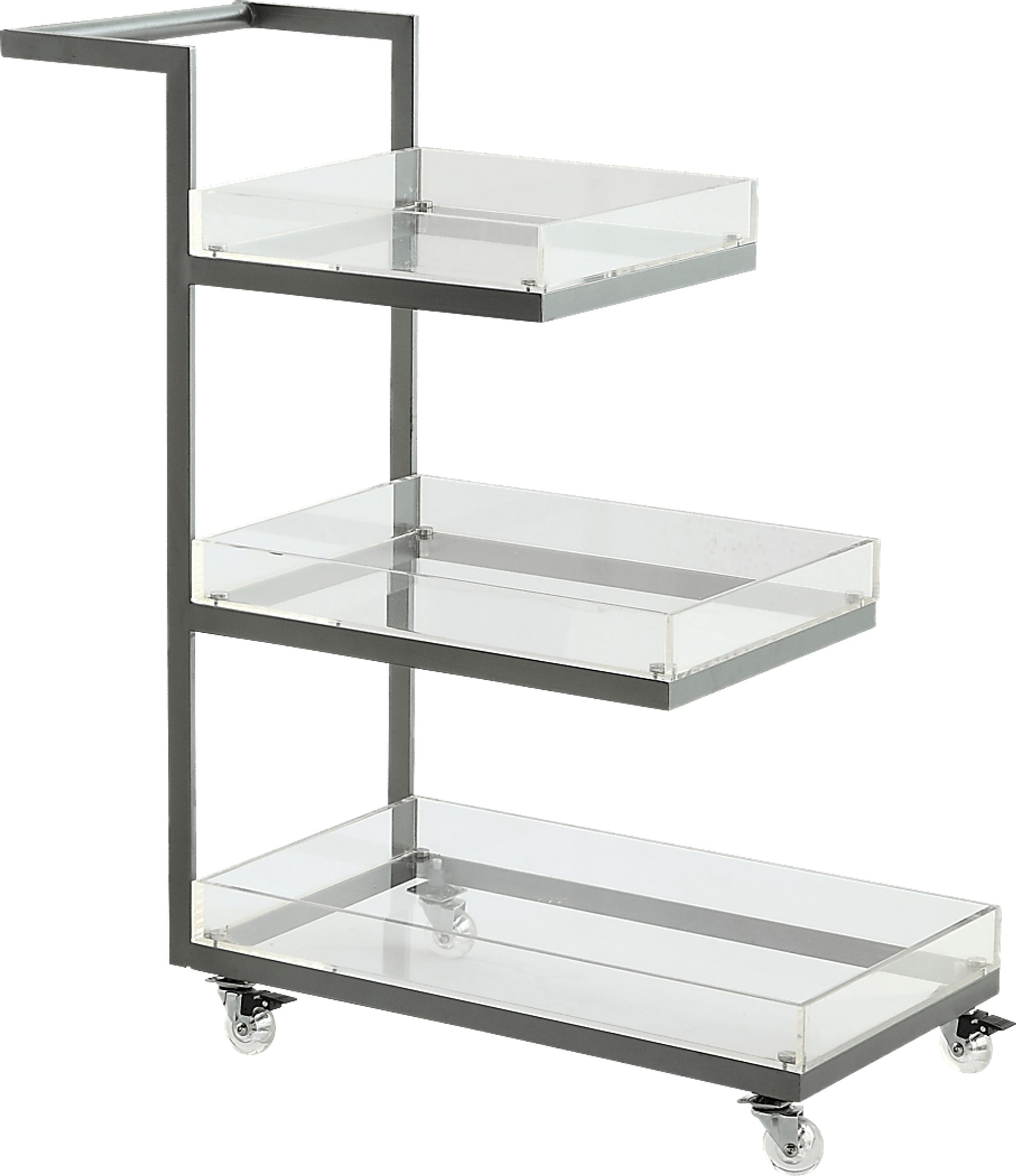 Dailen Pewter Serving Cart - Image 1