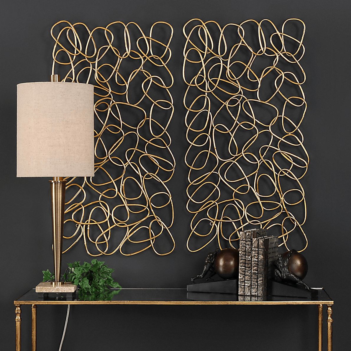 Dainer Gold Set of 2 Wall Decor