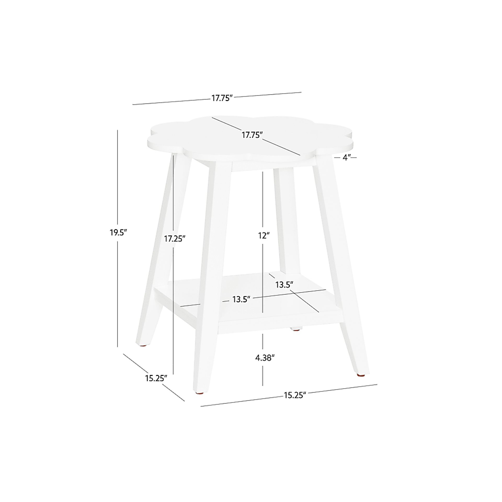 Daisy May White Accent Table - Image 7