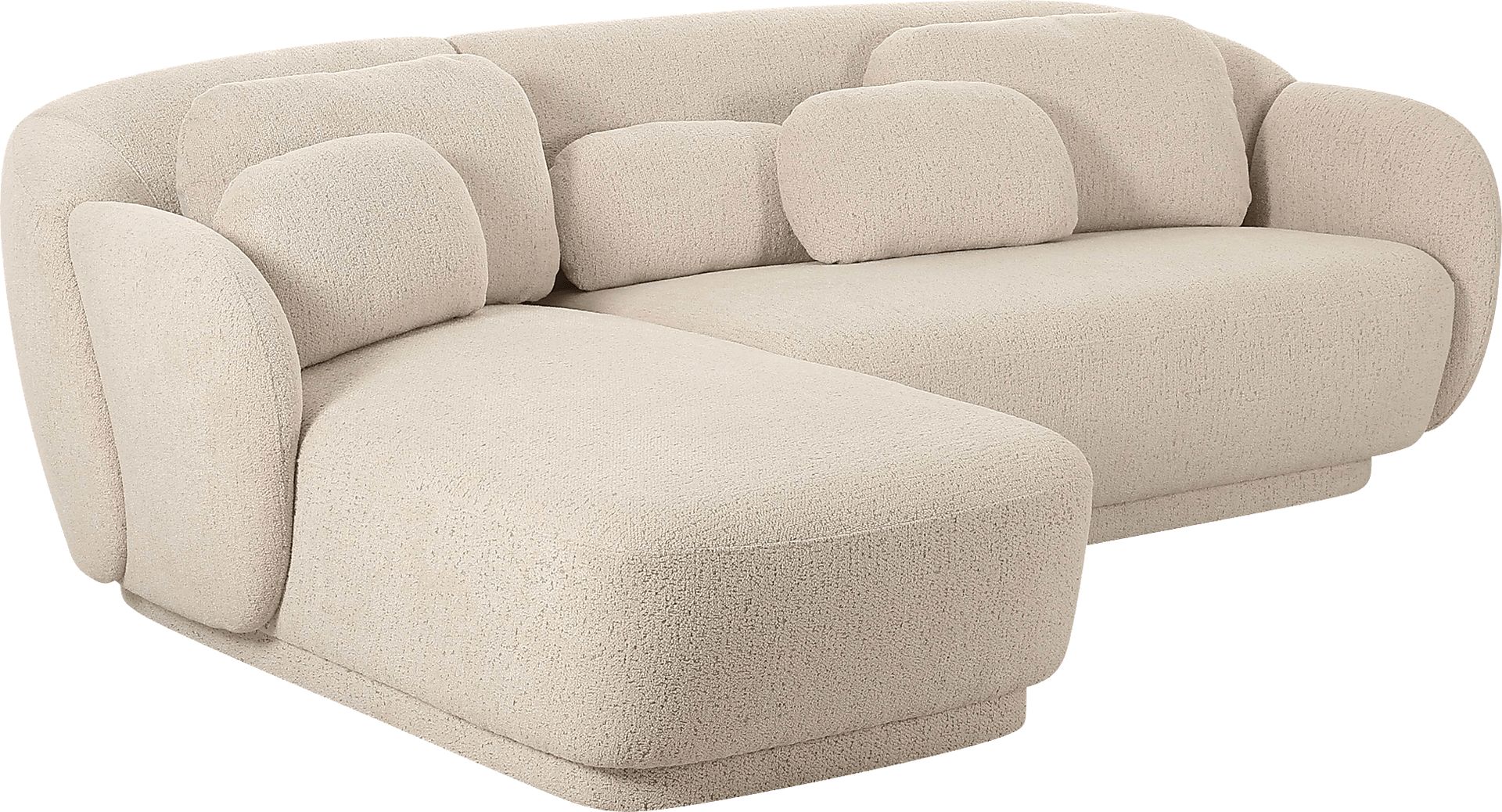 Daisylea Cream 2 Pc Left Arm Chaise Sectional - Image 4