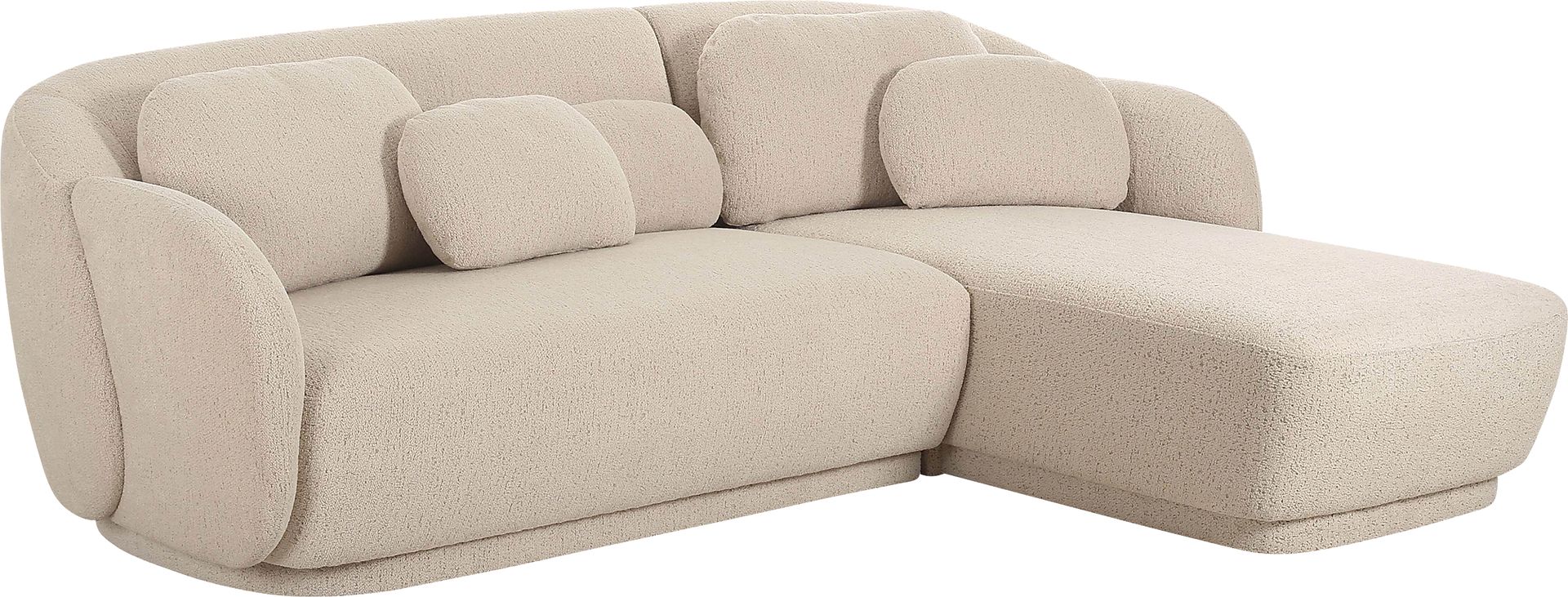 Daisylea Cream 2 Pc Right Arm Chaise Sectional - Image 1