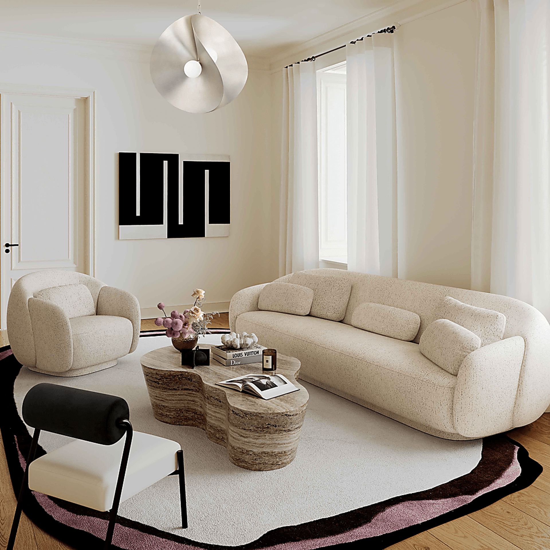 Daisylea Cream Accent Chair - Image 2
