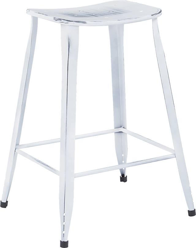 Dakin White Counter Height Stool (Set of 2) - Thumbnail - Image 1