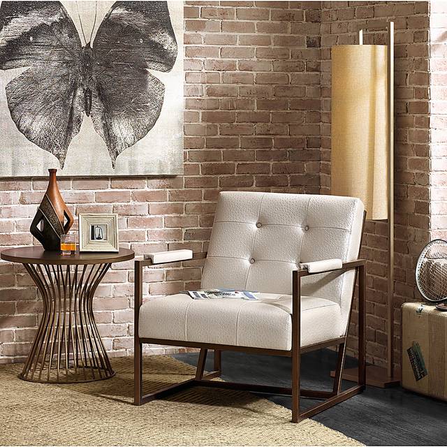 Dalark White Accent Chair - Thumbnail - Image 2