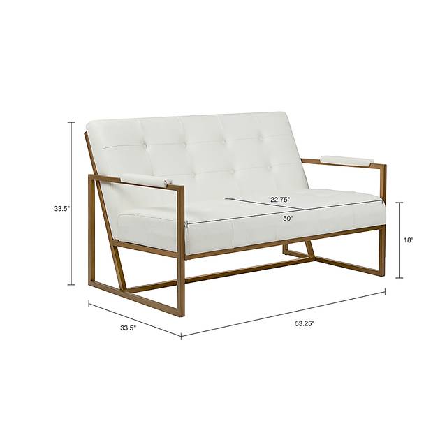 Dalark White Settee - Thumbnail - Image 8
