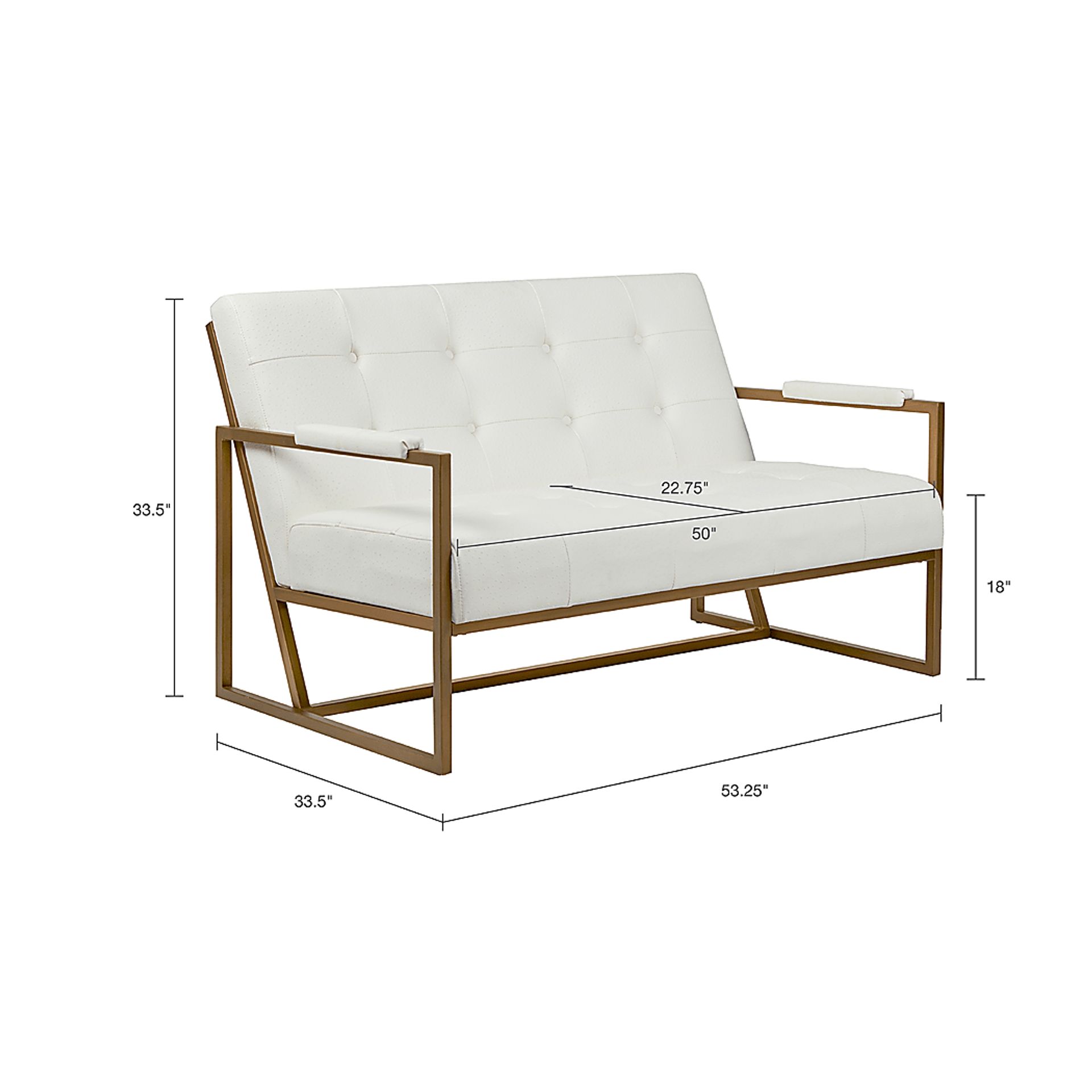 Dalark White Settee - Image 8