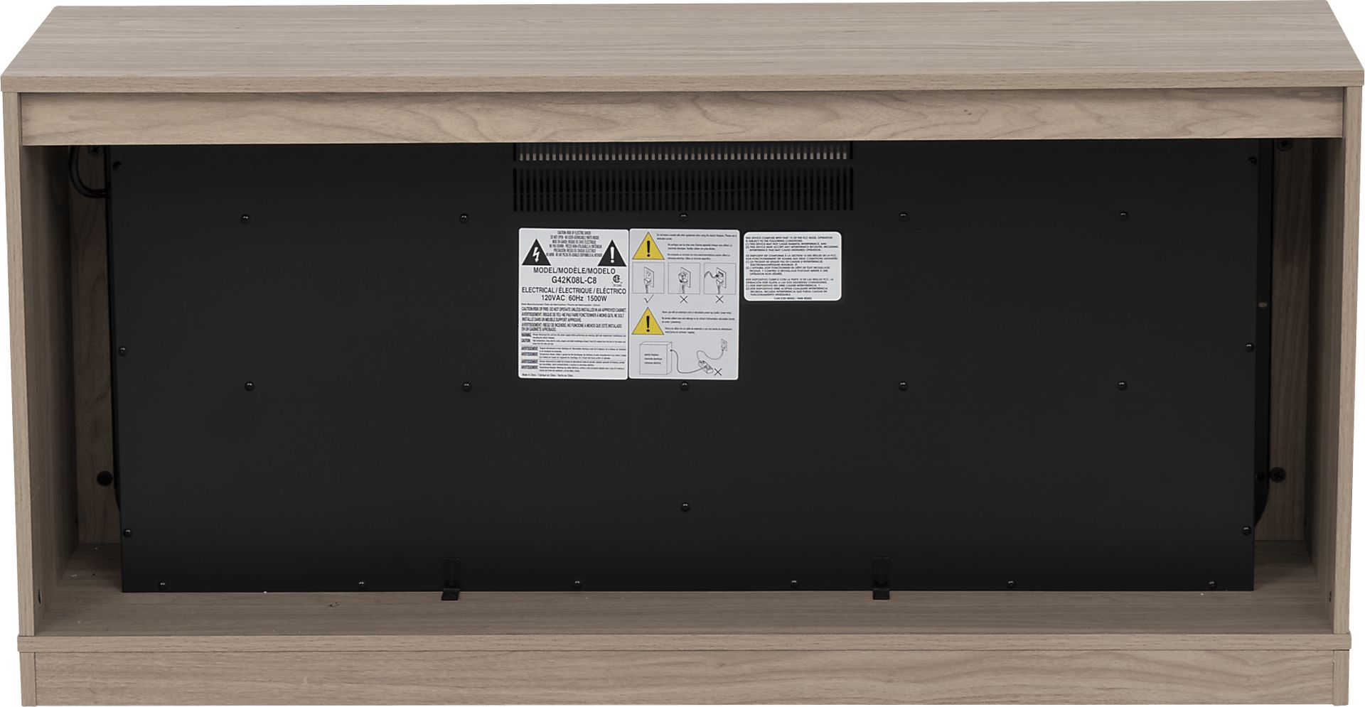 Dalder Light Brown 47 in. Console with Electric Fireplace - Image 10