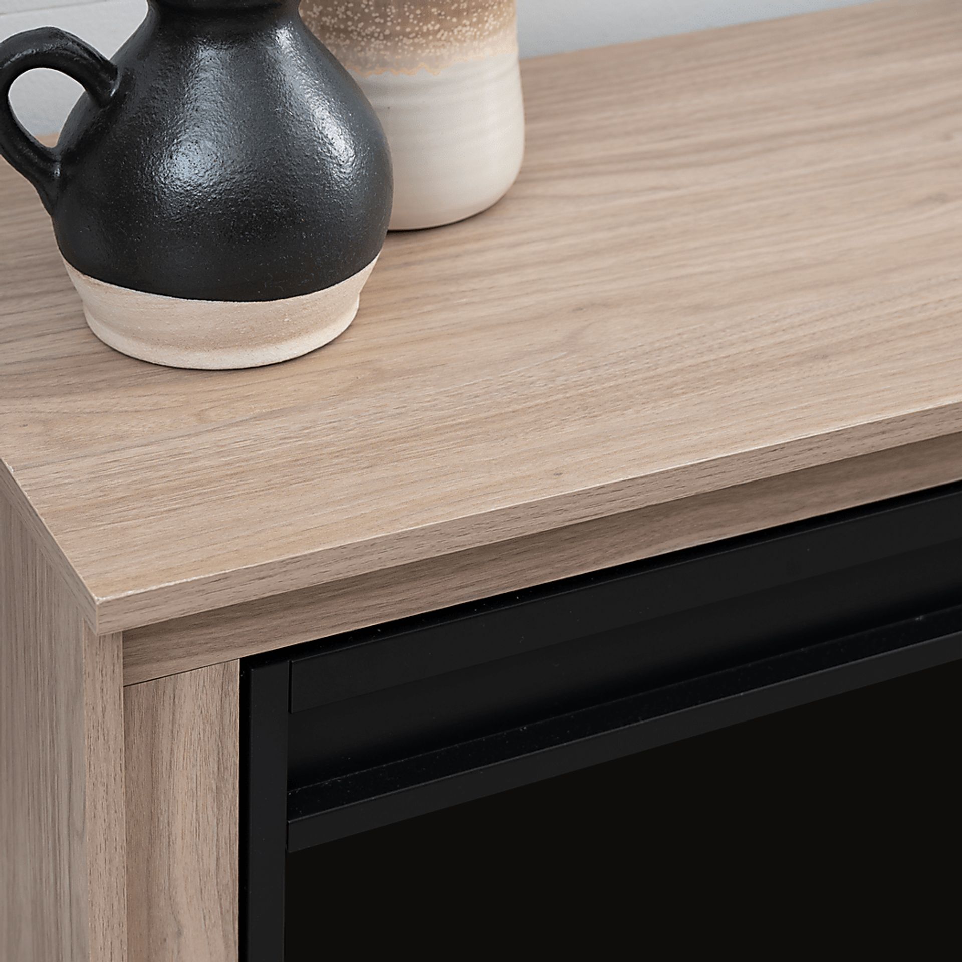 Dalder Light Brown 47 in. Console with Electric Fireplace - Image 11
