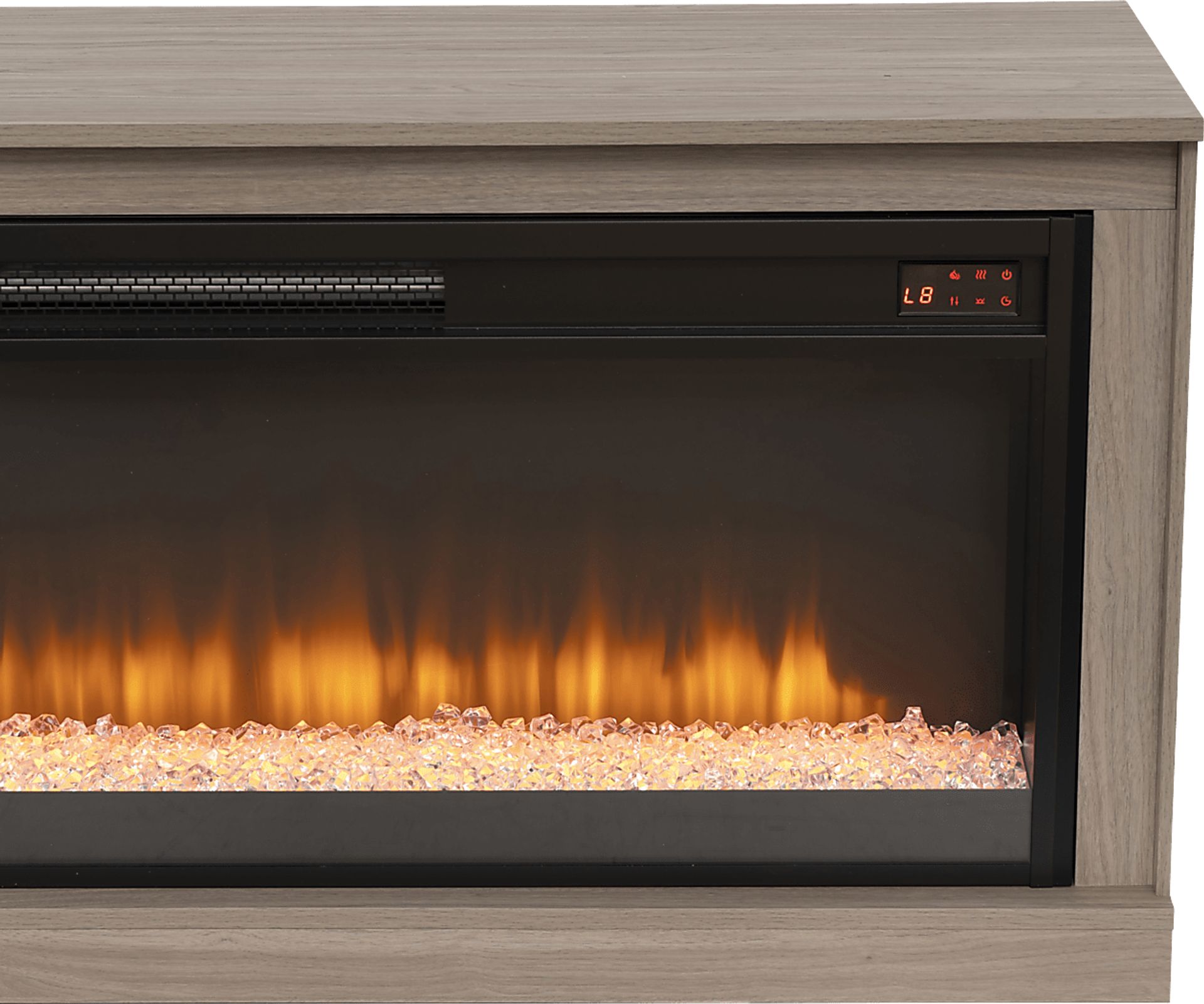 Dalder Light Brown 47 in. Console with Electric Fireplace - Image 13
