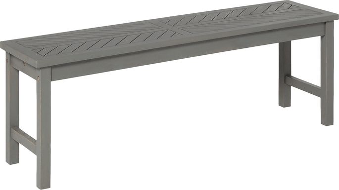 Dalea Gray Outdoor Accent Bench