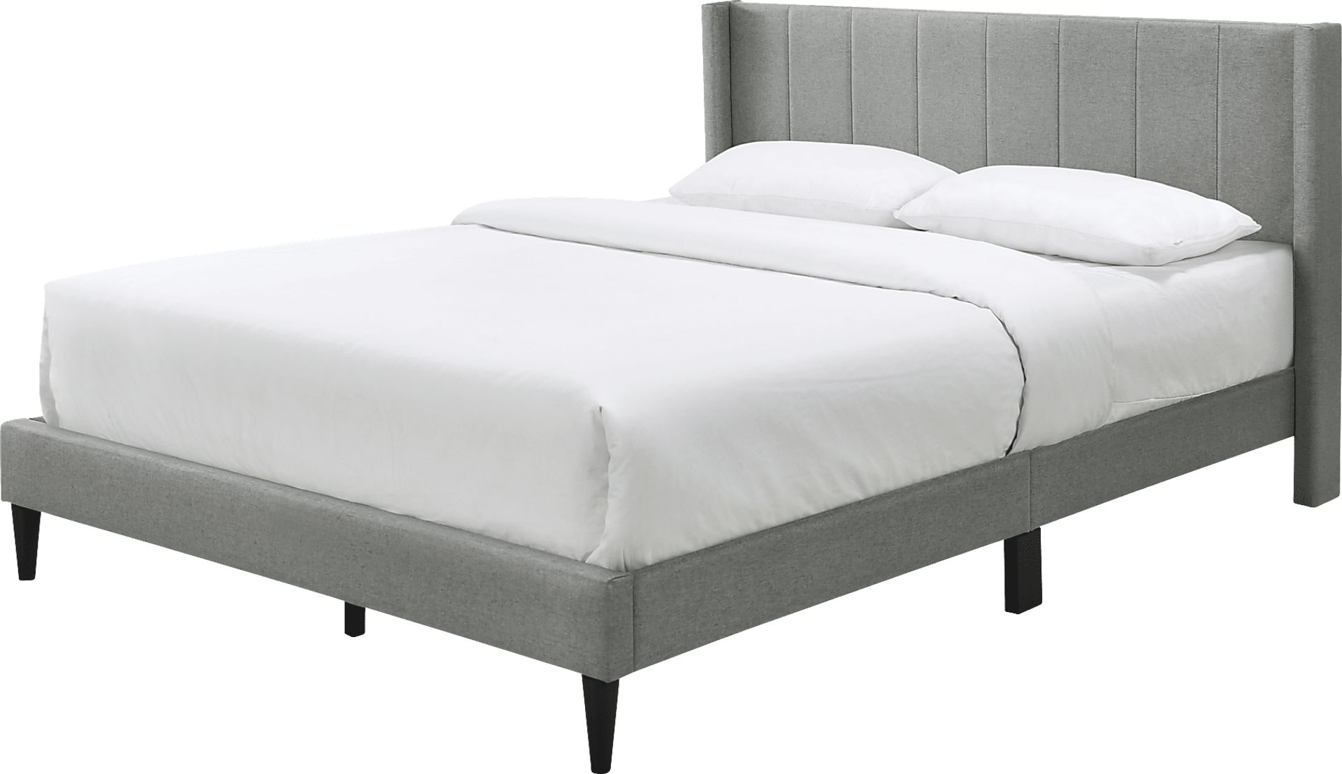 Dalecarla Gray King Platform Bed - Image 1