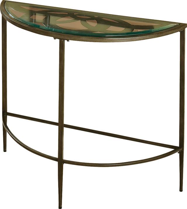 Dalen Brown Demilune Accent Table - Thumbnail - Image 1