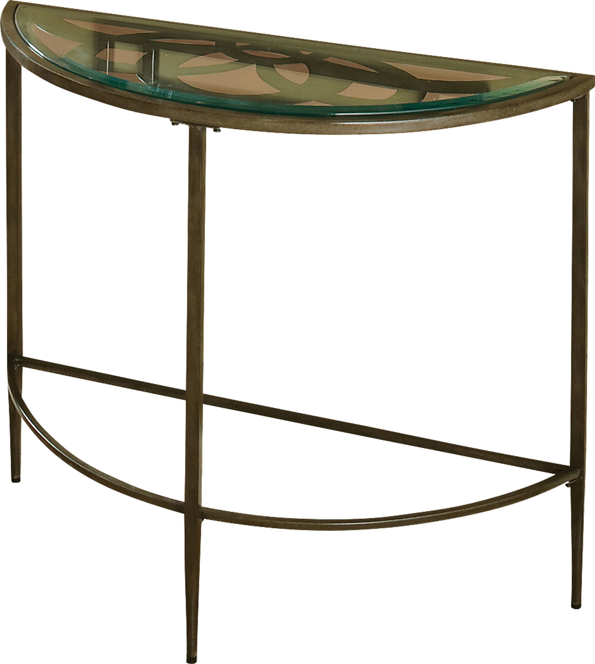 Dalen Brown Demilune Accent Table - Image 1