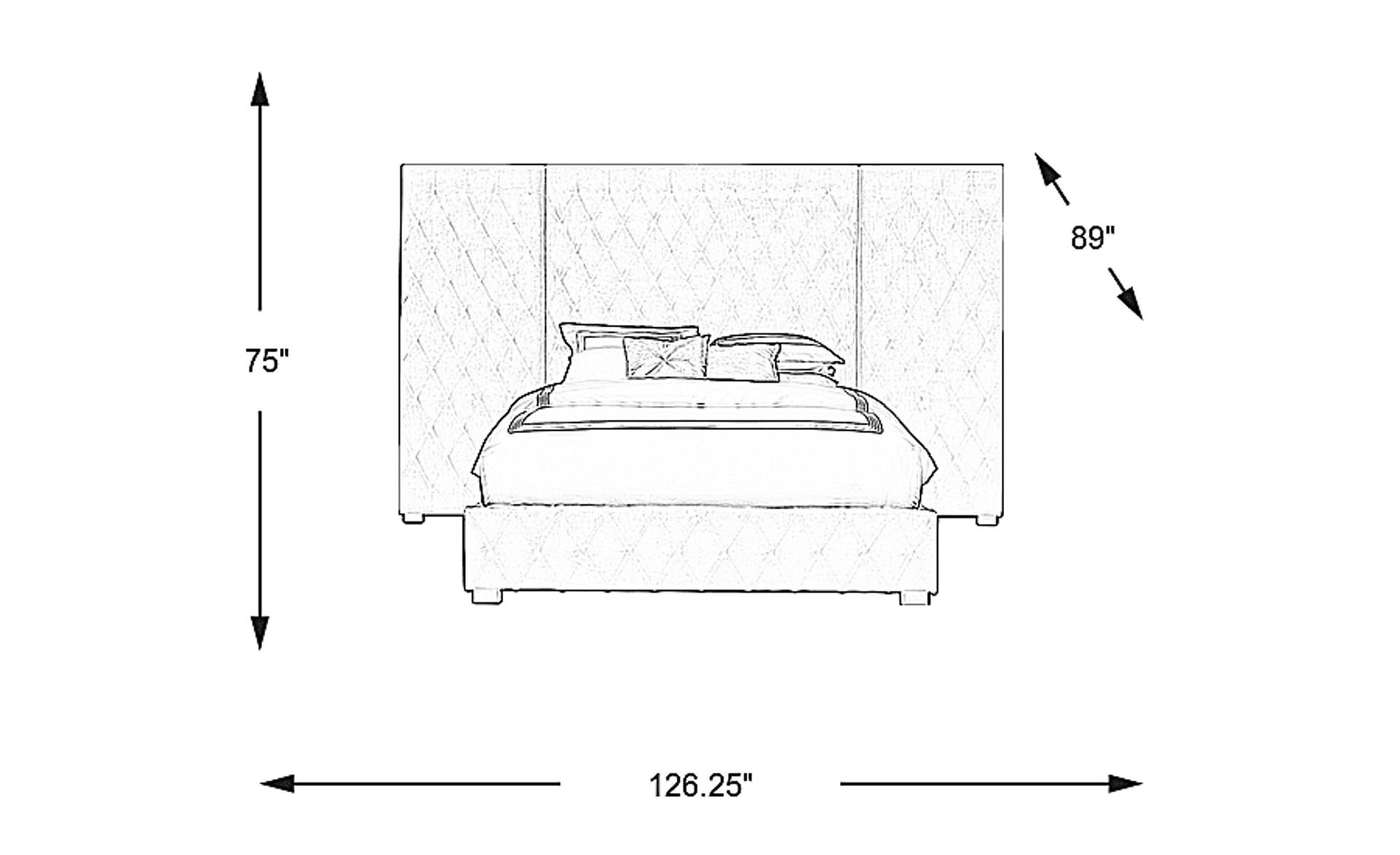 Dimension Image. Please refer to the Dimension Tab on this page for dimension details.