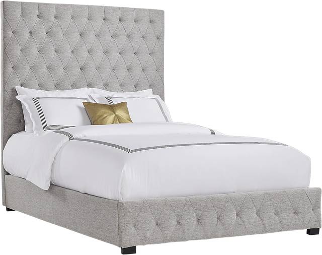 Dalena Gray 3 Pc Queen Upholstered Bed - Thumbnail - Image 2