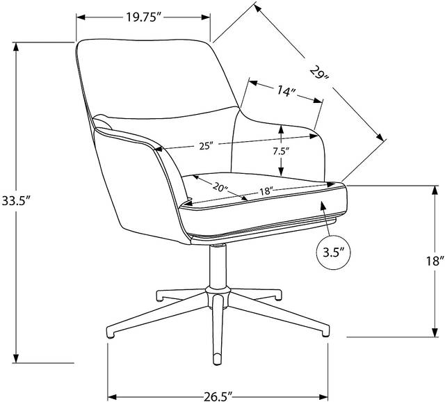 Daleshire Gray Accent Chair - Thumbnail - Image 3