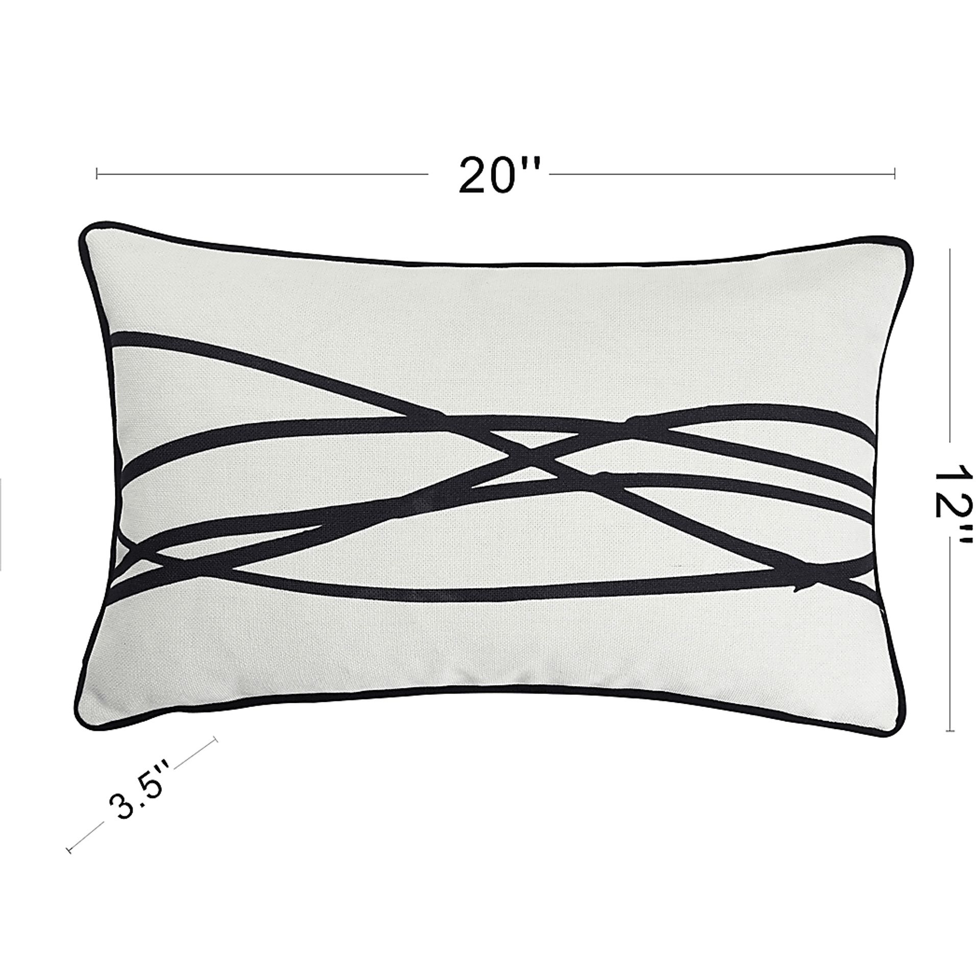 Dalin Black Lumbar Pillow - Image 3