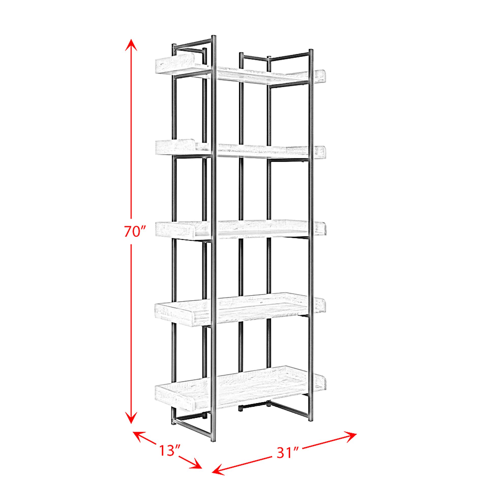 Dalisa Oak Bookcase - Image 7