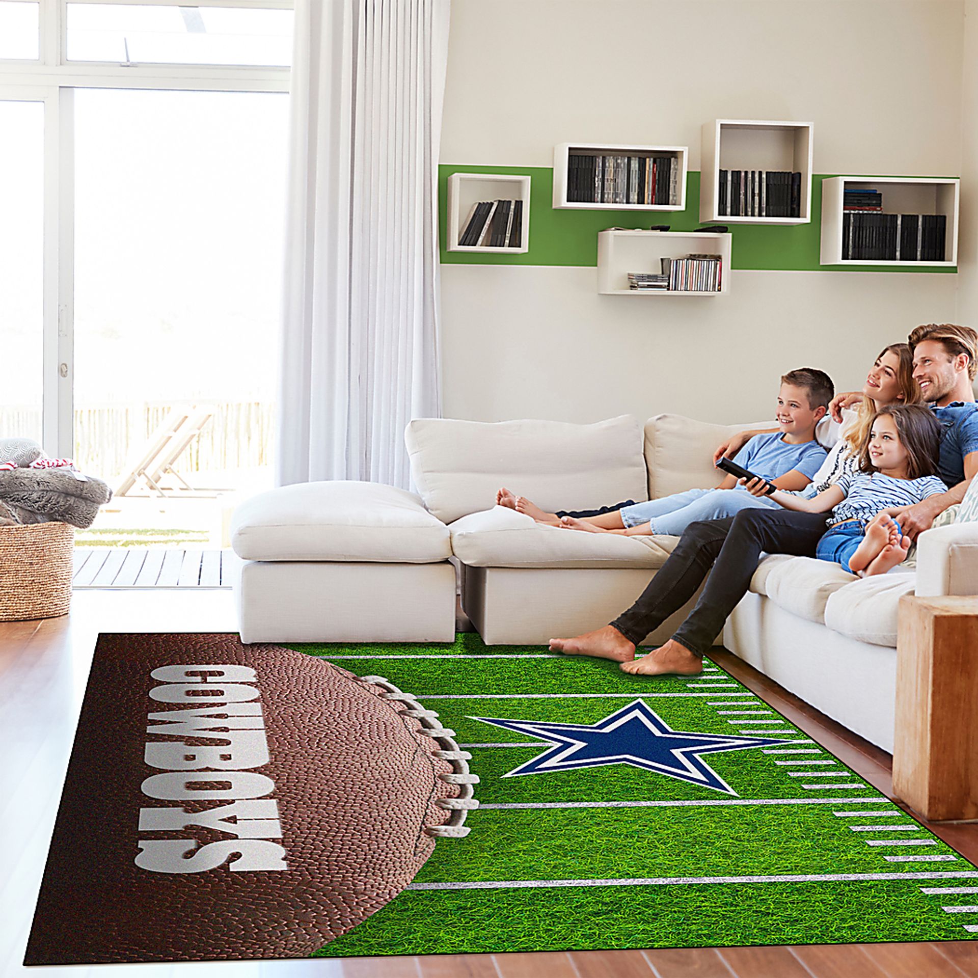 Dallas Cowboys 5' x 7' Machine Washable Rug - Image 2