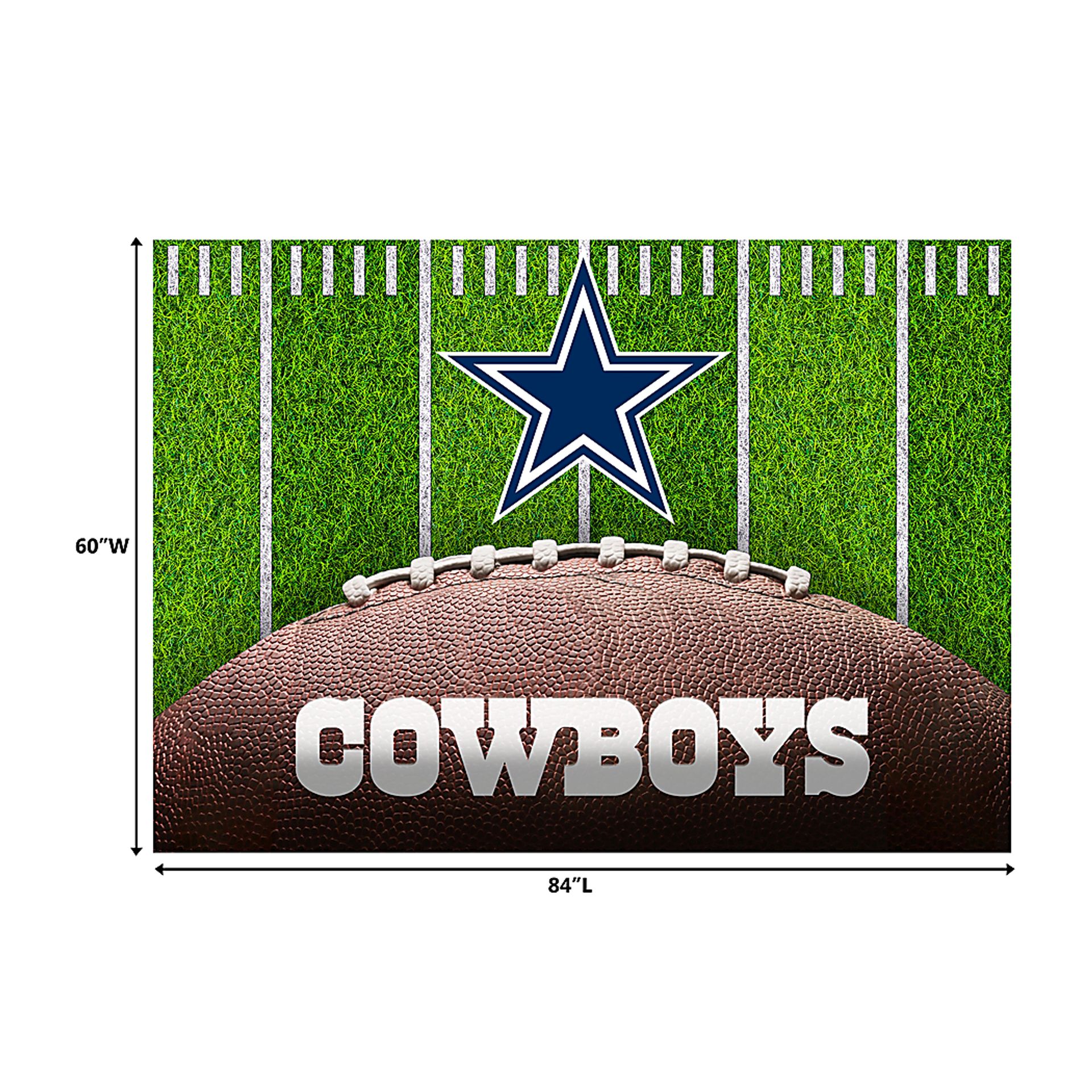 Dallas Cowboys 5' x 7' Machine Washable Rug - Image 3