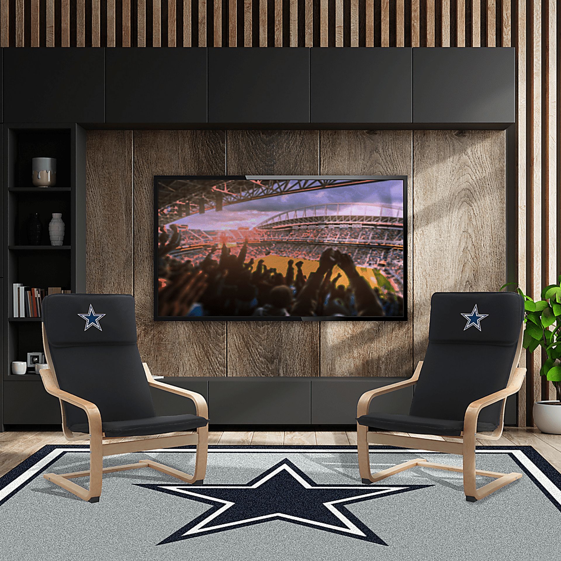 Dallas Cowboys Black Accent Chair - Image 6