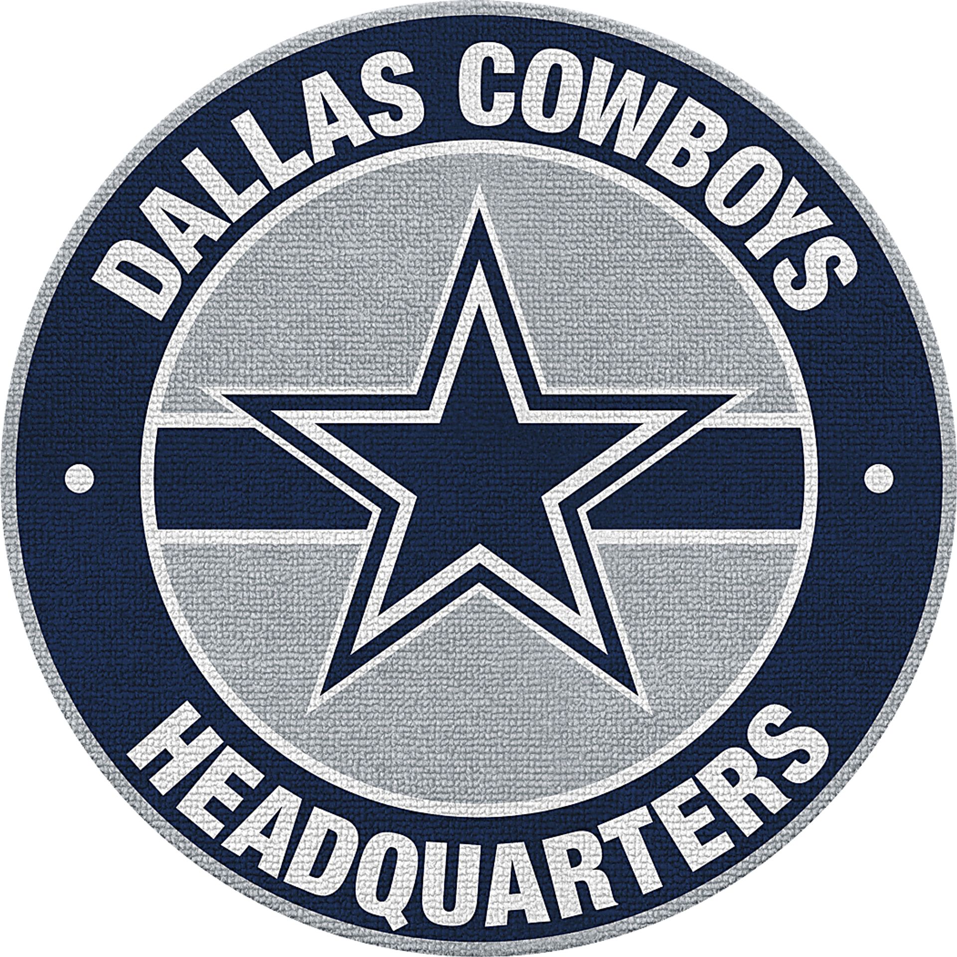 Dallas Cowboys Blue 5' Round Headquarters Rug - Image 1