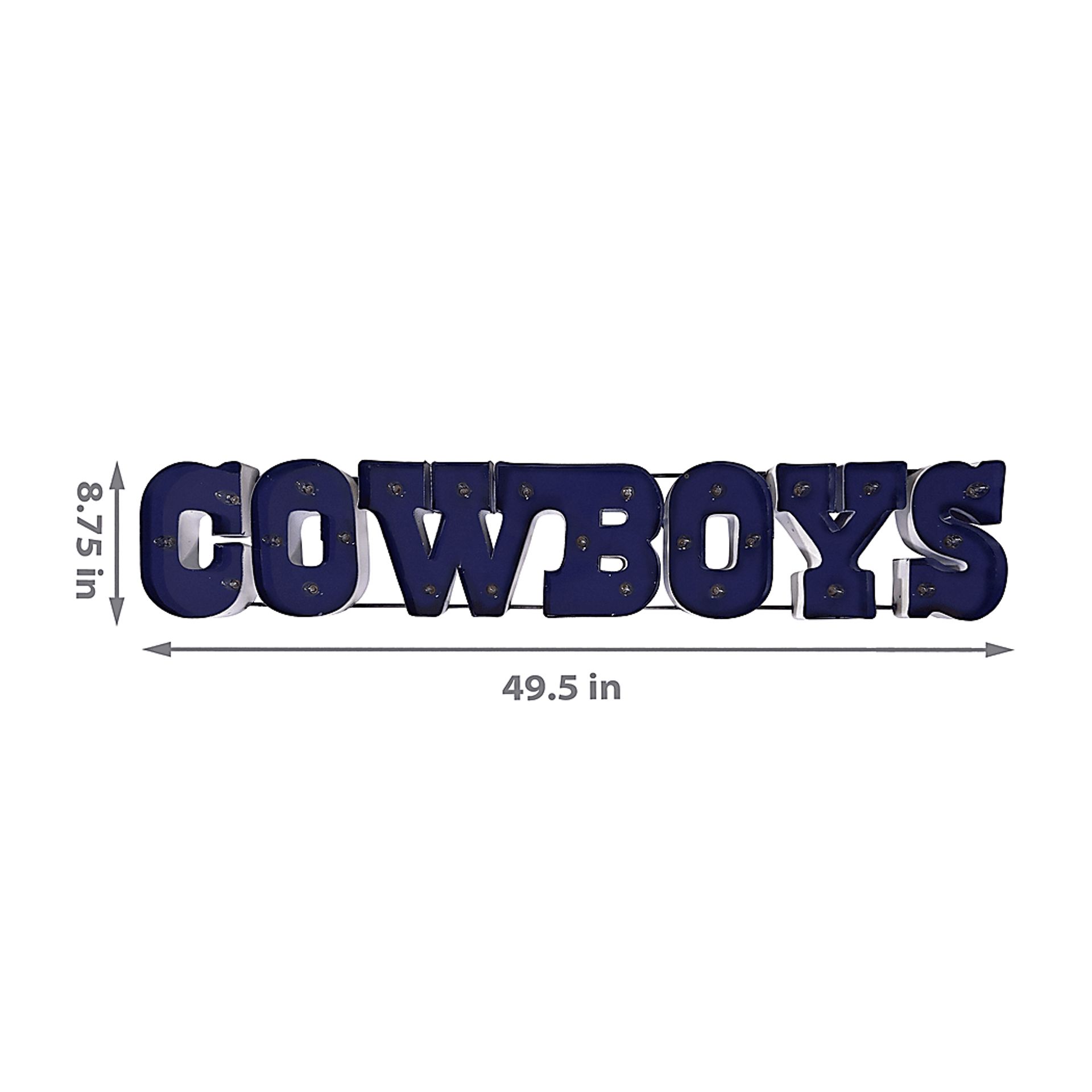 Dallas Cowboys Blue Metal Wall Decor - Image 4