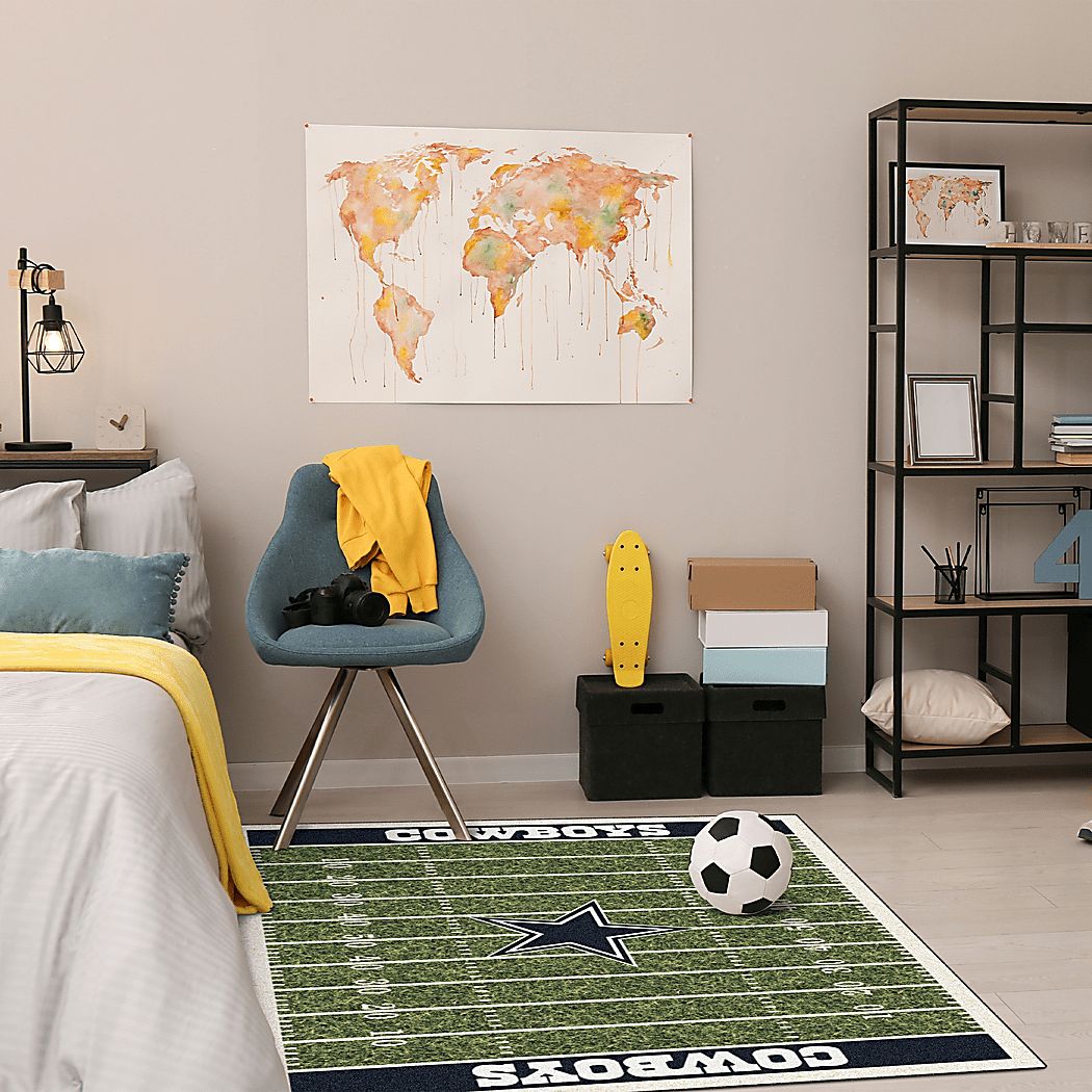 Dallas Cowboys Green 4' x 6' Rug - Thumbnail 2