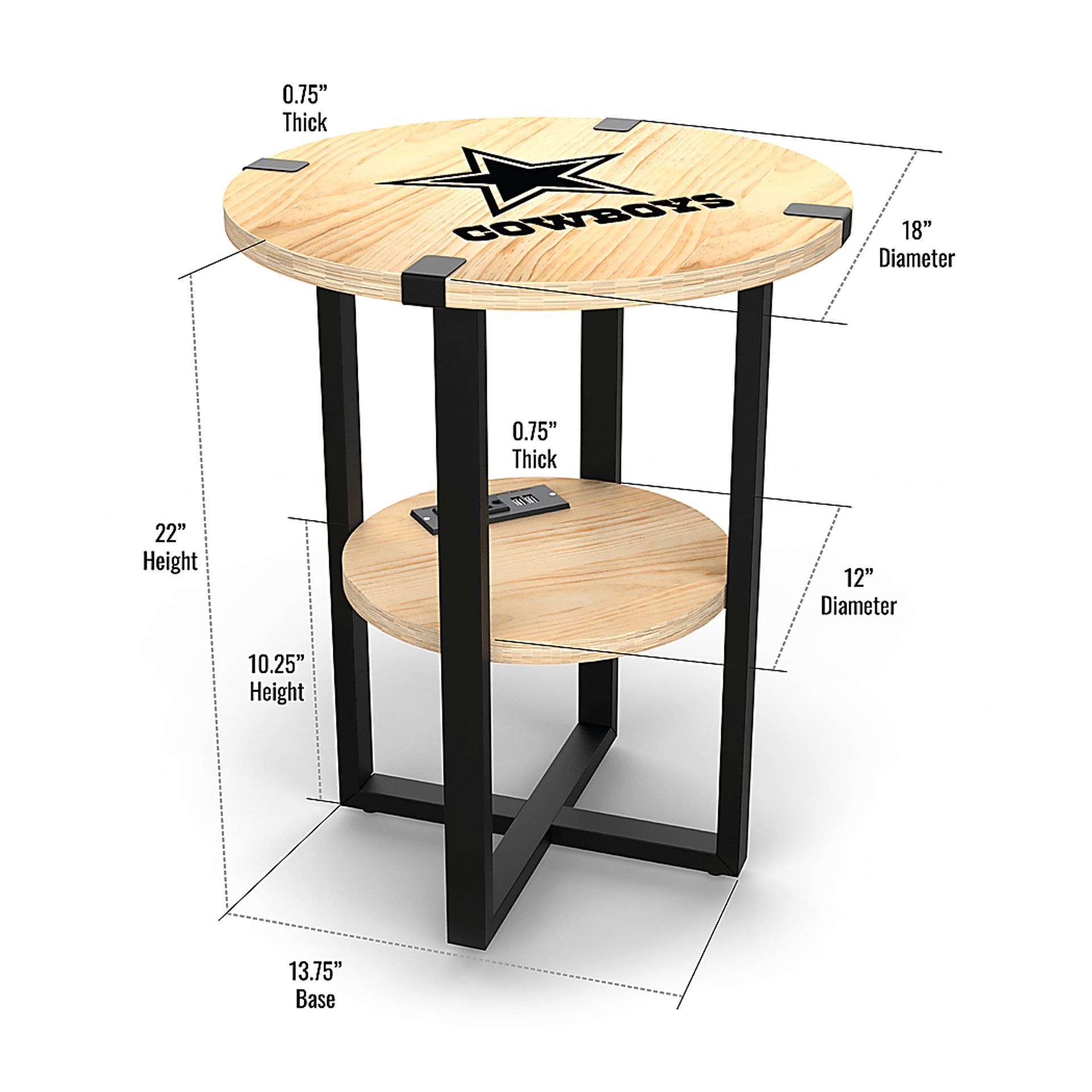 Dallas Cowboys Side Table - Image 5
