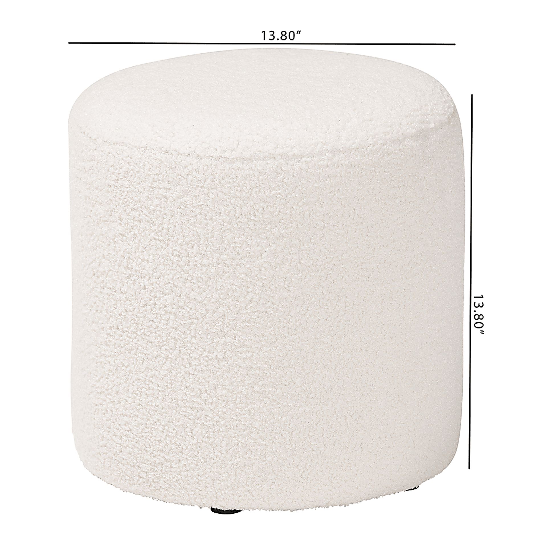 Dallyon Ivory Ottoman - Image 6